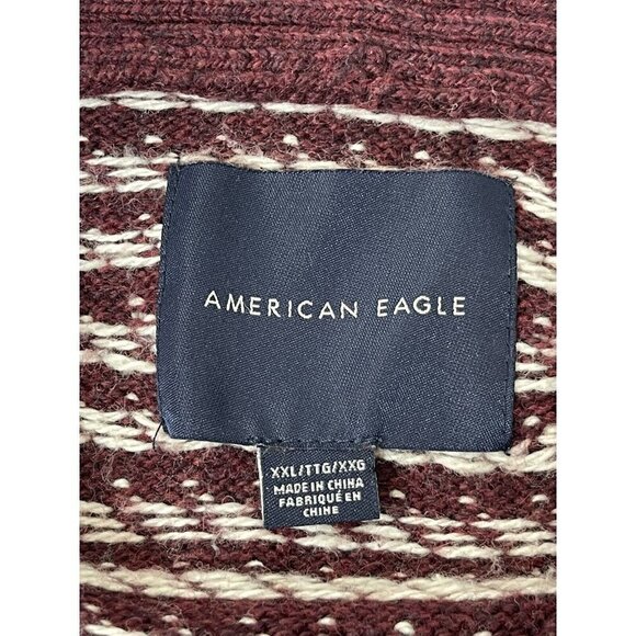 American Eagle Outfitters Men’s Cotton Wool blend Collared Pullover Sweater XXL - Picture 9 of 10